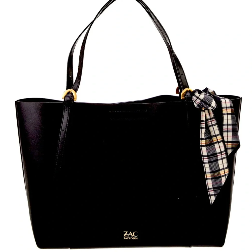 Zac Posen Leather Tote w Bow - Picture 1 of 1